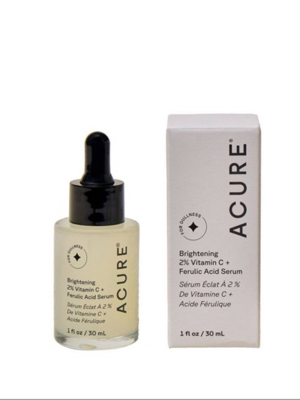 Acure Brightening Vitamin C + Ferulic Acid Serum — Light Yellow